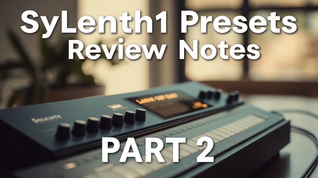 Sylenth1 Presets Review Notes Part 2 | SoundShockAudio